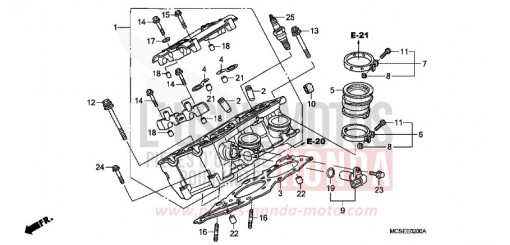 CULASSE CYLINDRE DROITE ST1300A8 de 2008